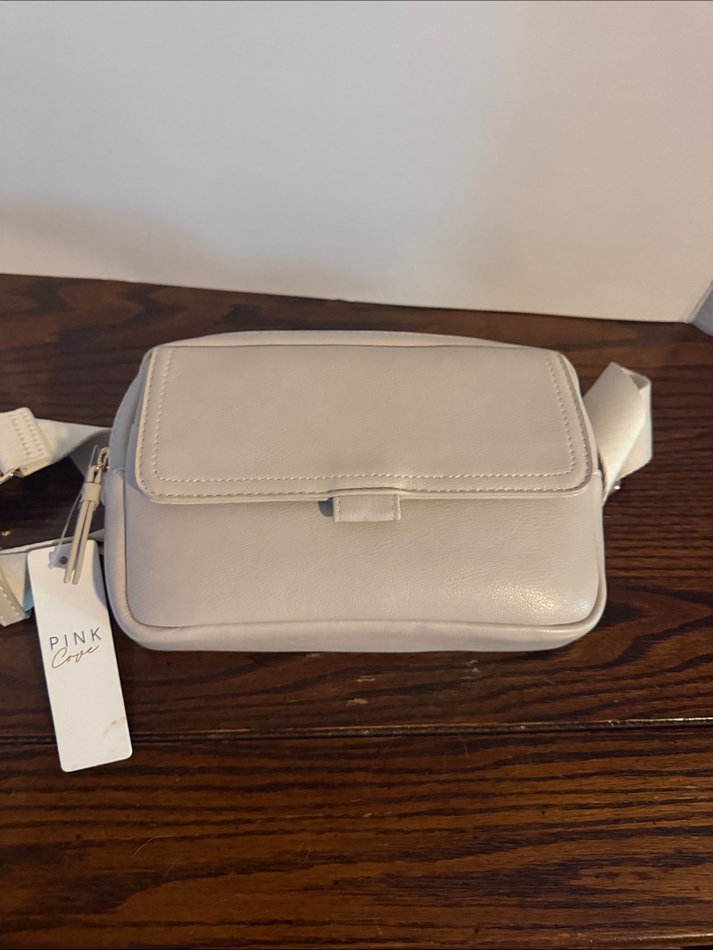 PINK Cove Cream Crossbody Belt Bag